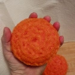2 For $5 Large Crocheted Nylon Dish/pot Scrubbies 