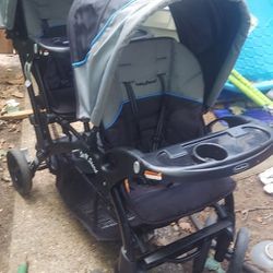 Baby Trend Tandem Sit And Stand Deluxe Stroller Excellent Cond