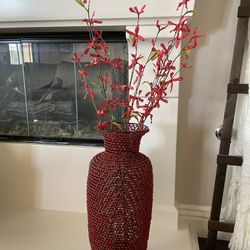 Large Red Beads Vase