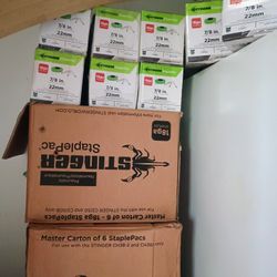 x20 boxes of stinger brand cap staples. $35/box or can be purchased all together.