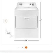 New in box! Whirlpool 7.0 cu. ft. 240-Volt White Electric vented Dryer with AUTODRY Drying System