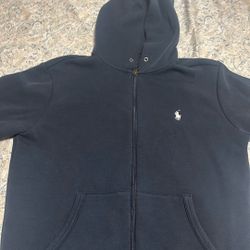 Polo Hoodie Navy Blue