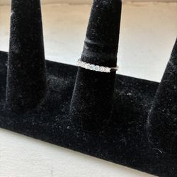 Sterling Silver/Moissanite Ring - Size 9 - .44 TCW