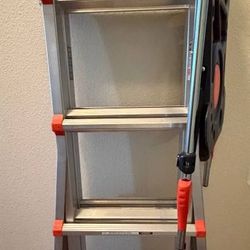 Little Giant MEGAMAX 17 ft multi-position ladder (300 lb capacity) and Little Giant Ladders AirDeck Workstation