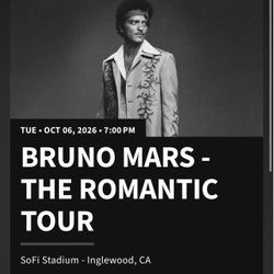 Bruno Mars : The Romantic Tour Tickets