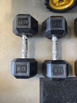 FS: Pair of 30's CAP Rubber Dumbbells Like New Workout