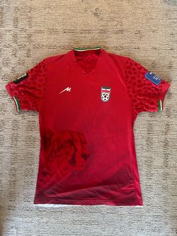 Iran Away Football Soccer National Team Jersey Red Original Player Version Small