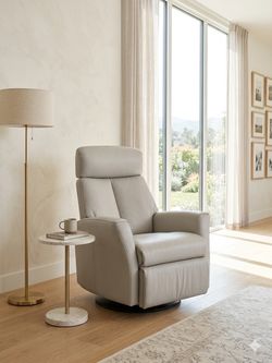 IMG Manual Leather Recliner and Footrest