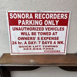 Sonora record parking only old recording studio Los Angeles memorabilia