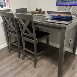 4 Pc Chair With Dining Table 