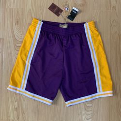 🔥🔥Mitchell & Ness 1984 Swingman Lakers NBA 75th Anniversary Shorts-RARE