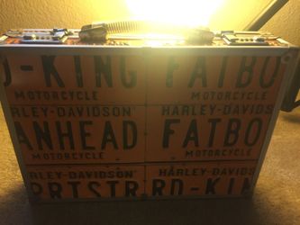 Harley Davidson lockable license plate briefcase