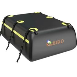 KING BIRD Rooftop Cargo Carrier Bag 15 Cubic Feet 100% Waterproof Car Top