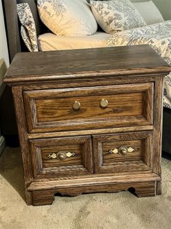 Free curbside delivery “Refinished Solid Wood Dresser – Dark Stained Finish –  New Handles