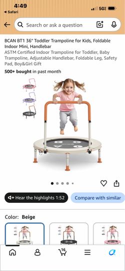 BCAN BT1 36" Toddler Trampoline