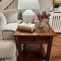 Stunning Antique Checkerboard Side Table