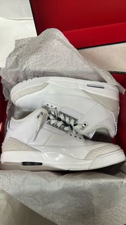 Air Jordan 3 Triple White Sneakers#50955