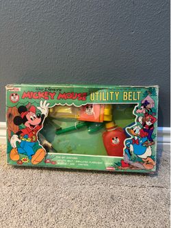 Vintage Walt Disney Mickey Mouse Utility Belt Play Set