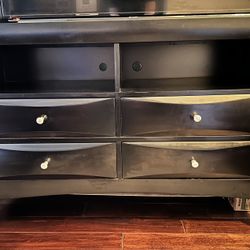 Dark Wood TV Stand 