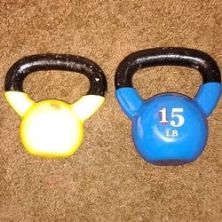10&15 Pound Kettle Bell Set