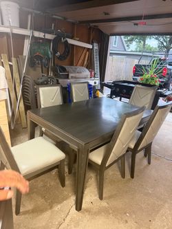 Grey dining room set