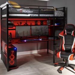 X ROCKER Bunk Bed With Gaming Desk