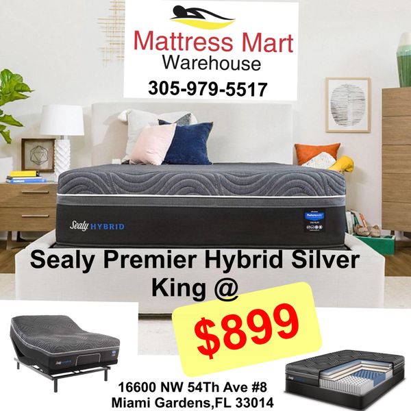 Sealy Premier Hybrid Silver Chill Mattress With Posturepedic Sealy Premier Hybrid Silver Chill Mattress With Posturepedic Technology King Size