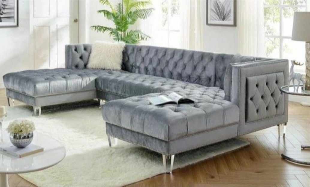 Prada Velvet Sectional Sofa