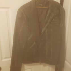 Riding Jacket Brown Distressed Leather.