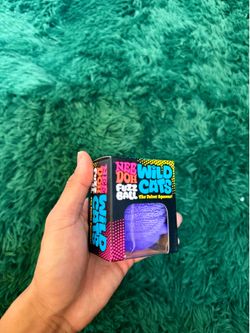 RARE Needoh Purple Wild Cats Fuzz Ball