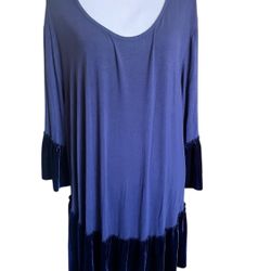 Z Avenue USA Velvet Trim Fashion Dress
