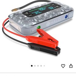 HALO Bolt Air+ 1750 Portable Car Battery Jump Starter | 130 PSI Air Compressor, 59.9Wh USB Power Bank, Large Display, Emergency Floodlight & Charger, 