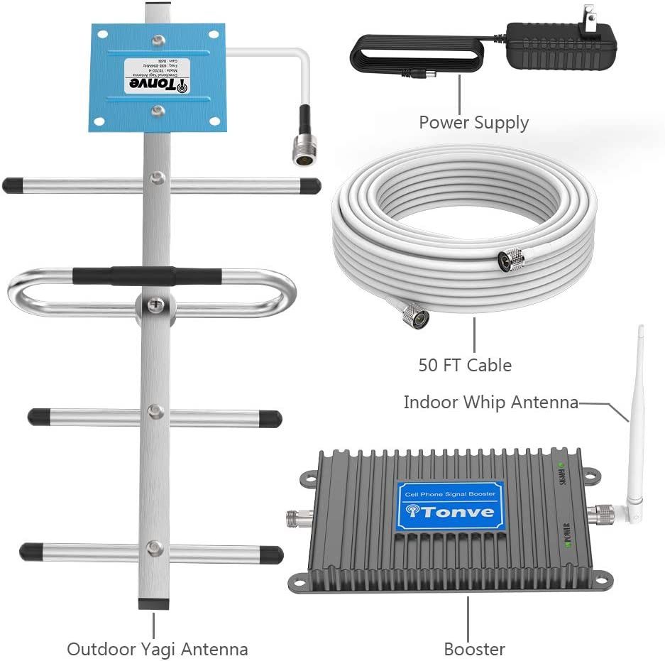 Cell Phone Signal Booster 700MHz 4G LTE Band 12/13/17 Mobile Signal Repeater Amplifier Antenna Kits for Home and Office Improve 5G 4G LTE Data Rates