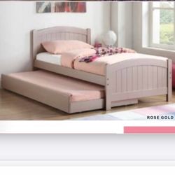 Twin Trundled Bed Frame Solid Wood New In The Box 