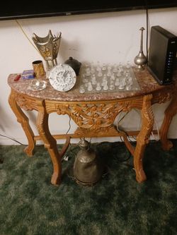 Decorations wood Murbale central table