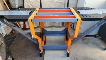 Miter Saw Stand Bora Portacube STR Steel Rolling Flip-Top Workstation
