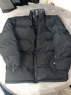 Reversible Bandana Paisley Puffer Jacket – Black & White – Used Like New