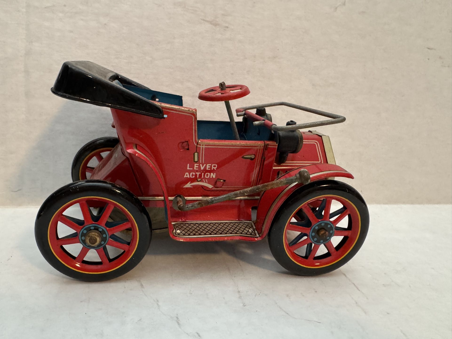 Vintage Lever Action Tin Toy Classic Car