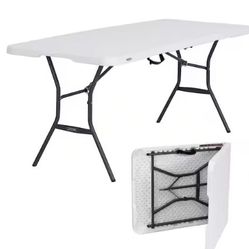 White 6’ Folding Table 