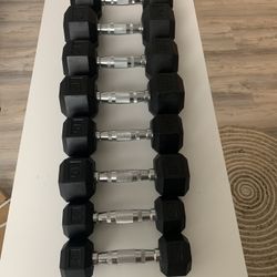 SET RUBBER DUMBBELLS 100 lbs