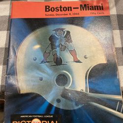 1968 Boston vs Miami Game Program