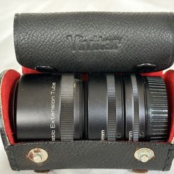 Vivitar AT-1 Extension tube set (12, 20, 36mm set) M42 mount, case