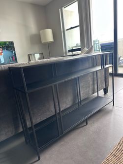 Black metal  console table