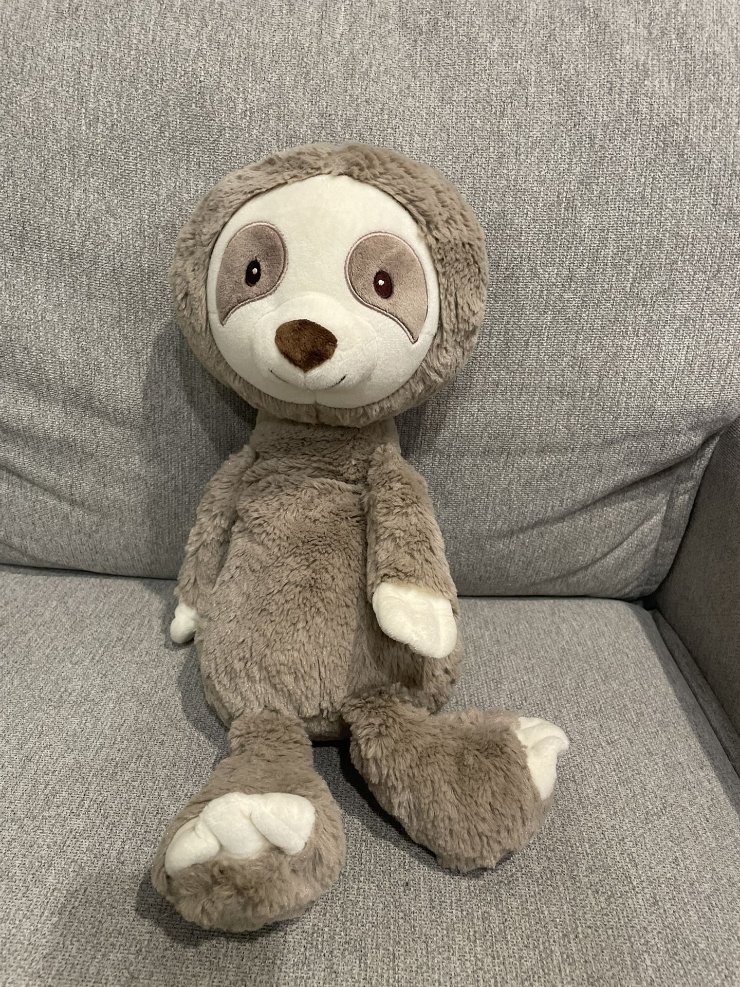 Baby GUND Plush Baby Toothpick Sloth Stuffed Animal 16” Taupe Brown