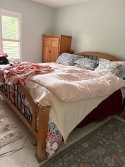 King size bed with bedroom set