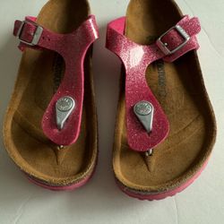 Birkenstock Gizeh Sandals Size EUR 34 Pink Cosmic Sparkle Glitter Youth Girls