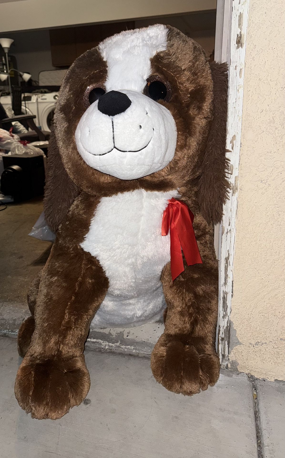 a Way To Celebrate Valentine's Day Jumbo Bernard Puppy Plush