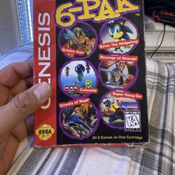 Sega Genesis Six Pack Game With Box 30$$$