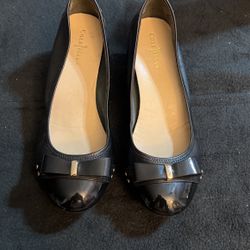 COLE HAAN BLACK WEDGE PUMPS 