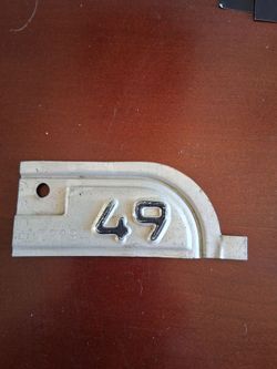 Vintage License Plate Tag